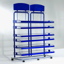 Supermarket Retail Metal Display Rack/Display Stand with Customized Size